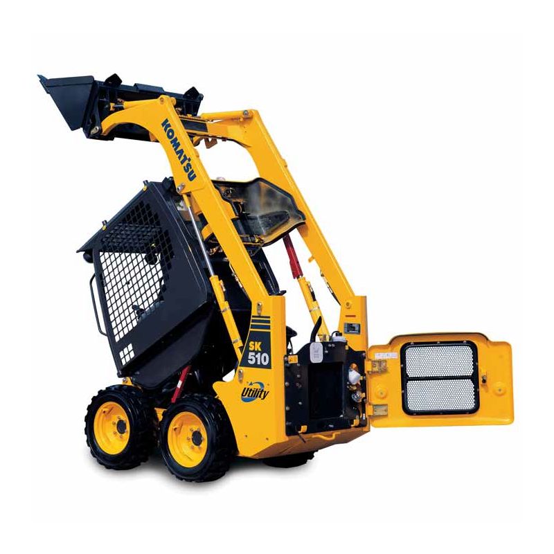 cabina ribaltabile per migliore manutenzione minipale komatsu SK  noleggio tecnostrutture