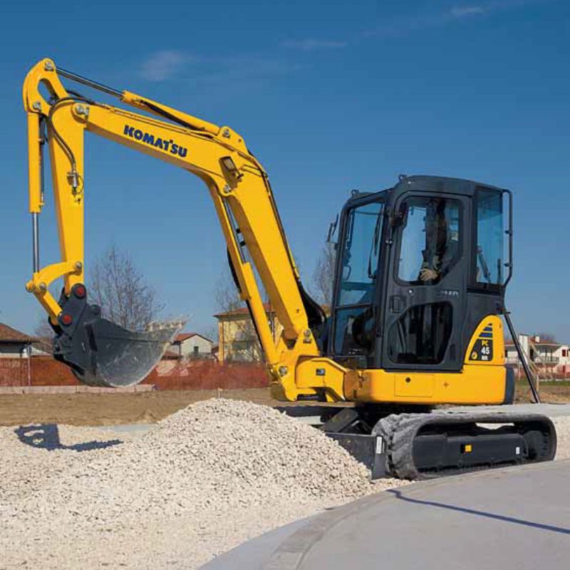 miniescavatore avanzato sistema idraulico PCMR  komatsu noleggio tecnostrutture