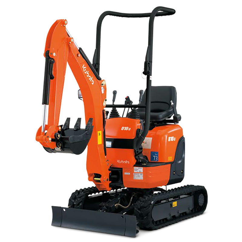 miniescavatore kubota a raggio ridotto U  noleggio tecnostrutture