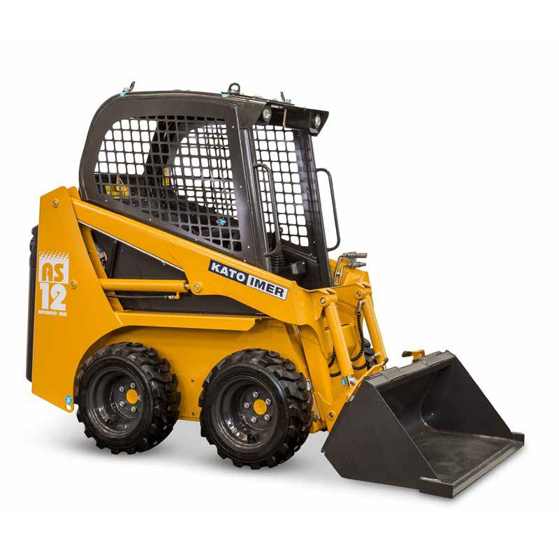 optional cabina chiusa su skid loader gommato AS Katoimer noleggio tecnostrutture