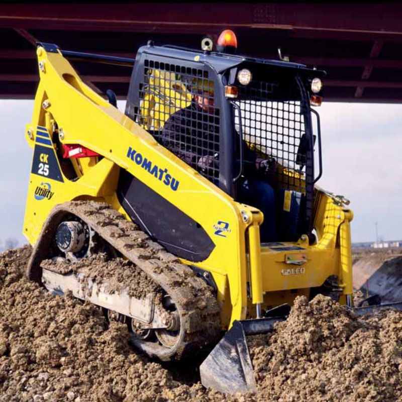 pala compatta minipale con sensori di sicurezza komatsu ck noleggio tecnostrutture